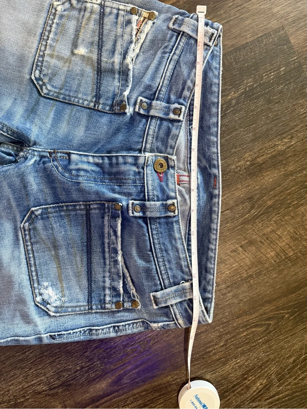 Diesel Distressed Patch Pocket Straight Leg Jeans Size 27 - Picture 7 of 10